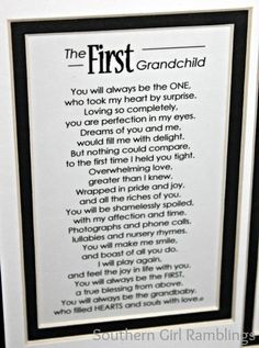 Grandchildren poems | First Grandchild Poem More