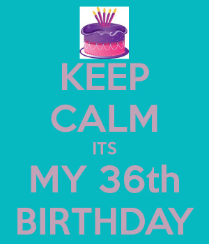 KEEP CALM ITS MY 36th BIRTHDAY