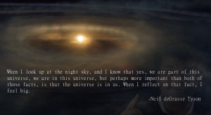 The universe is in us