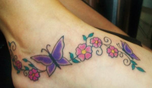 small tattoo designs for women on foot