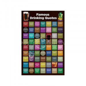 Famous Drinking Quotes (Chart) Art Poster