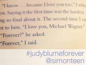 Quote from FOREVER by Judy Blume #judyblumeforever
