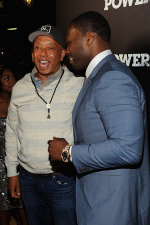Simmons Russell Simmons (L) and executive producer Curtis '50 Cent ...