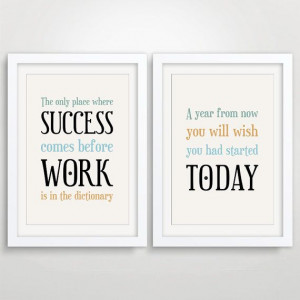 Large Office Decor Typography Posters, Inspirational Quote Art ...
