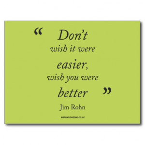 Motivational Jim Rohn Quote' Postcard