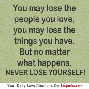 Dont lose yourself