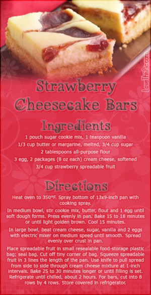 Strawberry Cheesecake Bars