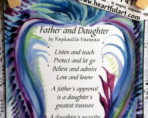 FATHER DAUGHTER Original POEM Inspirational Quote Family Home Decor ...