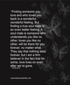 Finding someone you love and who loves you back is a wonderful ...