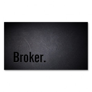 Simple Black Real Estate Broker Business Card
