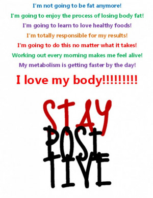 Positive Plus Size Quotes Stay positive!