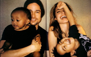 angelina jolie, beautiful, brad pitt, cute, family, kids, nada mais ...