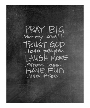 Pray Big' Chalkboard Print