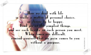 Of Personal Choice, So Choose To Be Happy, Picture Quotes, Love Quotes ...