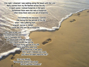 The Famous Jesus` Footsteps Poem, Retold [Pic]