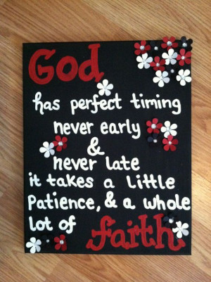 .Quotes Canvas, Perfect Time, Canvas Painting, God Quotes, Christian ...