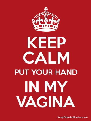 KEEP CALM PUT YOUR HAND IN MY VAGINA Poster
