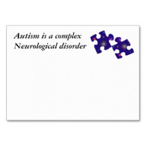 Autism Information Card- Customizable Large Business Cards (Pack Of ...