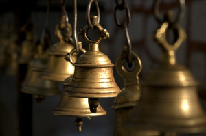 Bells at a Hindu Temple for Devotees to ring apon Arrival and ...