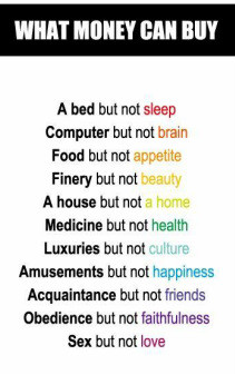 Money has never made man happy, nor will it, there is nothing in ...