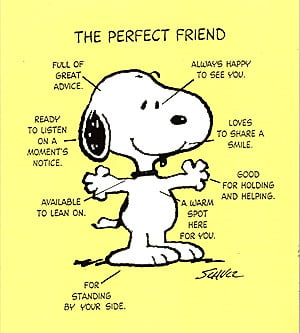 Snoopy quote on friendships