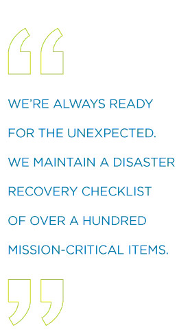business operations have weathered actual disasters, and our disaster ...