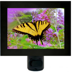 The Light From Within” Butterfly Inspirational Quote Night Light