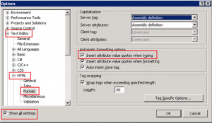 ... to insert quotes values automatically while typing the attrib values