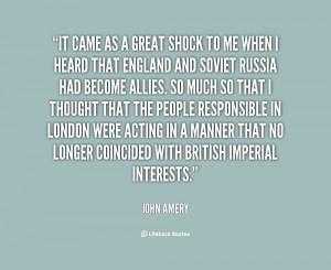 quote John Amery it came as a great shock to 59745 png