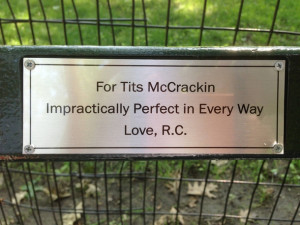 ... central park bench plaque tags funny classic central park bench plaque
