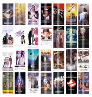 80s Movie Posters - Domino - Collage Sheet - ET,Gremlins,The Goonies ...