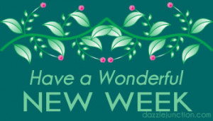 Floral Wonderful New Week quote