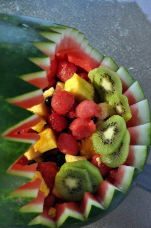 kiwi & watermelon fruit salad... yummy!