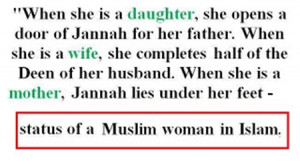 ... women understand the value of respect for men, especially Muslim men
