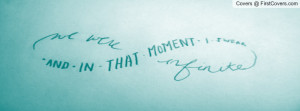 Infinite- perks of being a wallflower quote Profile Facebook Covers