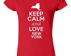 Junior Keep Calm and Love New York T-Shirt Tee