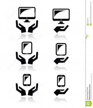 hands-computer-tablet-mobile-cell-phone-icons-vector-set-white-modern ...