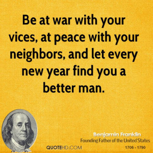 Benjamin Franklin War Quotes