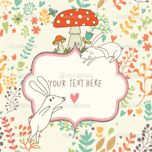 Funny Cute Cartoon Rabbit