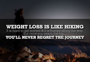 Weight loss is like hiking