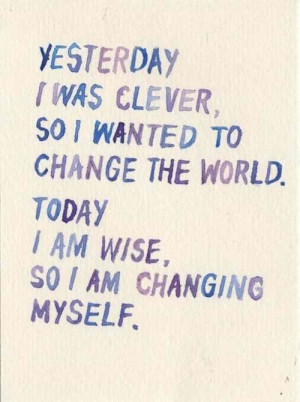 Changing myself