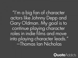 big fan of character actors like Johnny Depp and Gary Oldman. My ...