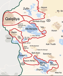 small map of Qalqiya and the first phase of the ghettoization of ...