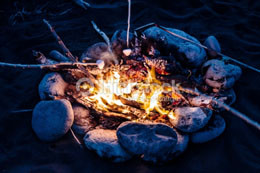 ... lack of one and the warmth of the flames crackling merrily away make