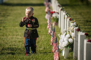 Memorial Day observed in Arlington, Virginia.