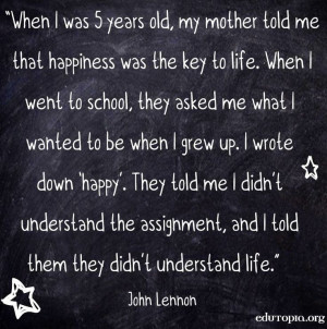 from john lennon john lennon quote on happiness john lennon