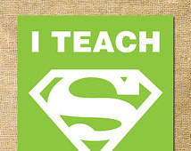 Teacher Gift Printable ANY COLORS - I Teach Superpower Super Power ...