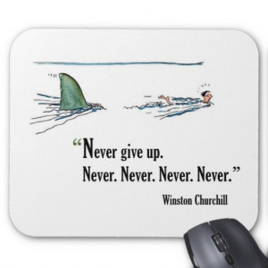 Exam motivational quote by Winston Churchill Mouse Pad