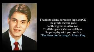 Mayer revealed a photo from his high school yearbook where he quotes ...