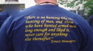 Ernest Hemingway Hunting Man Quote